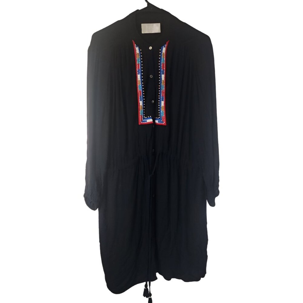 PIPER BLACK DRESS BOHO LONG DRESS sz M